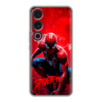 Силиконовый чехол на Meizu 21 с принтом Spiderman Человек паук