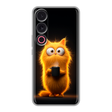 Силиконовый чехол на Meizu 21 с принтом Смешной кот Силиконовый чехол на Meizu 21 с принтом Смешной кот