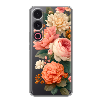 Силиконовый чехол на Meizu 21 с принтом цветы