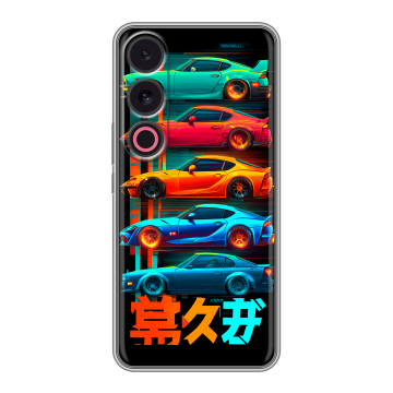 Силиконовый чехол на Meizu 21 с принтом машины тачки