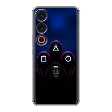 Силиконовый чехол на Meizu 21 с принтом Игра Кальмара