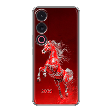 Силиконовый чехол на Meizu 21 с принтом Новый год