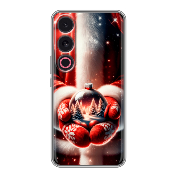 Силиконовый чехол на Meizu 21 с принтом Новый год