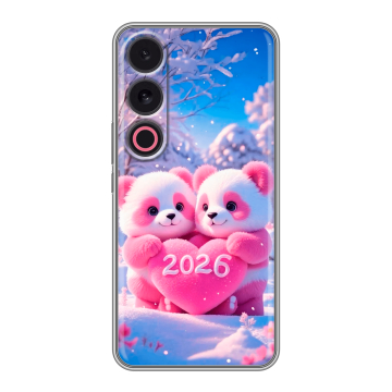 Силиконовый чехол на Meizu 21 с принтом Новый год