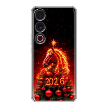 Силиконовый чехол на Meizu 21 с принтом Новый год