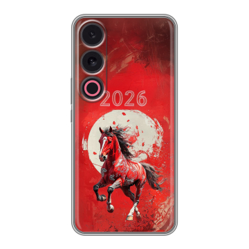 Силиконовый чехол на Meizu 21 с принтом Новый год