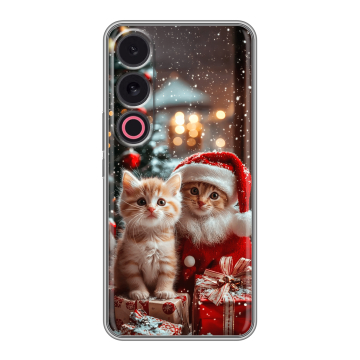 Силиконовый чехол на Meizu 21 с принтом Новый год