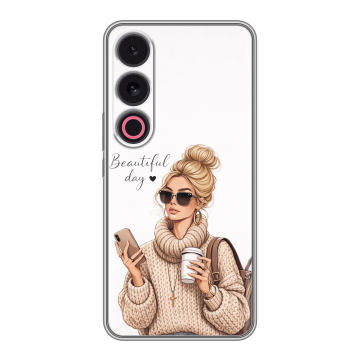 Силиконовый чехол на Meizu 21 с принтом женский Силиконовый чехол на Meizu 21 с принтом женский