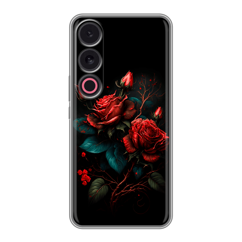 Силиконовый чехол на Meizu 21 с принтом Розы красные Силиконовый чехол на Meizu 21 с принтом Розы красные