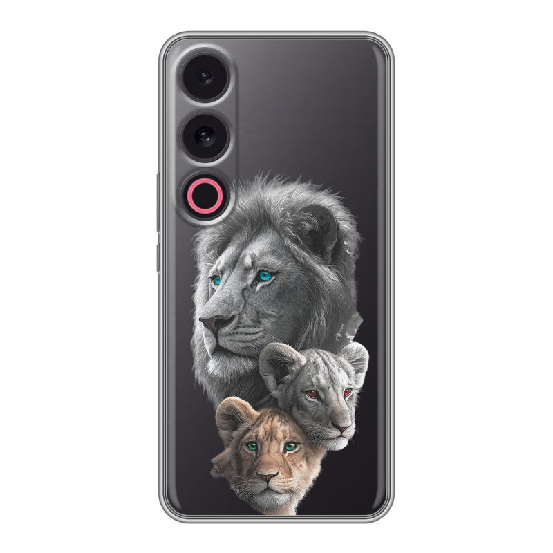Силиконовый чехол на Meizu 21 с принтом Львы Силиконовый чехол на Meizu 21 с принтом Львы