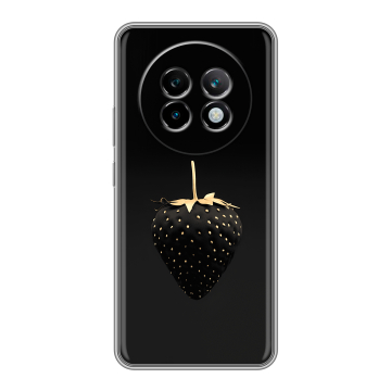 Силиконовый чехол на Realme 13 Plus 5G с принтом Черная клубника