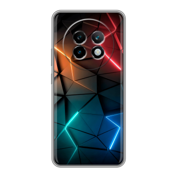 Силиконовый чехол на Realme 13 Plus 5G с принтом Абстракция неон