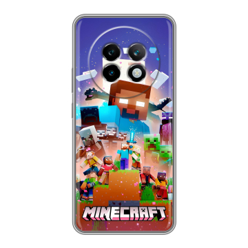 Силиконовый чехол на Realme 13 Plus 5G с принтом Майнкрафт Minecraft Силиконовый чехол на Realme 13 Plus 5G с принтом Майнкрафт Minecraft