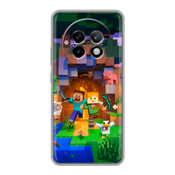 Силиконовый чехол на Realme 13 Plus 5G с принтом Майнкрафт Minecraft Силиконовый чехол на Realme 13 Plus 5G с принтом Майнкрафт Minecraft
