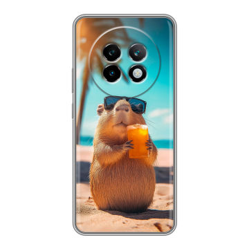 Силиконовый чехол на Realme 13 Plus 5G с принтом Капибара
