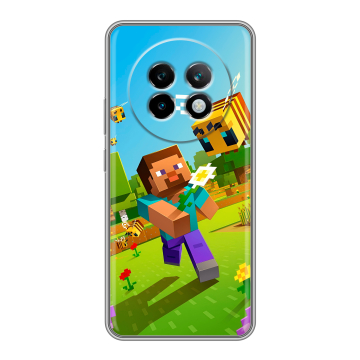 Силиконовый чехол на Realme 13 Plus 5G с принтом Майнкрафт Minecraft