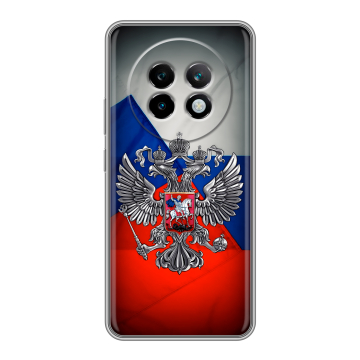 Силиконовый чехол на Realme 13 Plus 5G с принтом Флаг России Силиконовый чехол на Realme 13 Plus 5G с принтом Флаг России