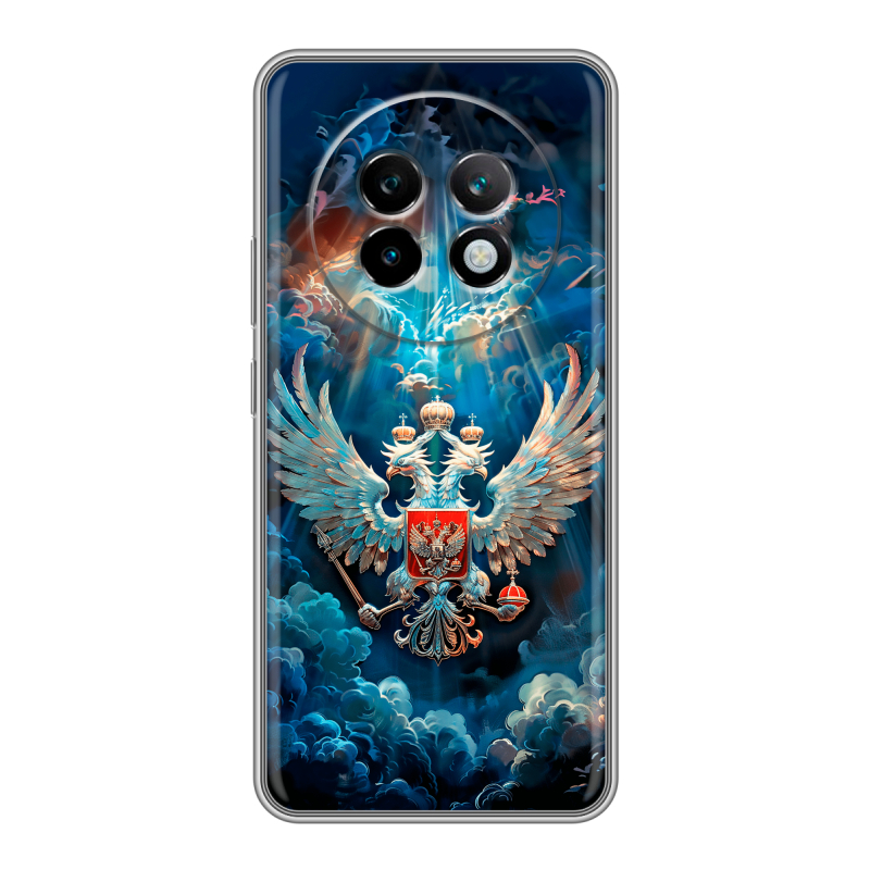 Силиконовый чехол на Realme 13 Plus 5G с принтом Герб флаг России Силиконовый чехол на Realme 13 Plus 5G с принтом Герб флаг России
