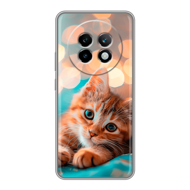 Силиконовый чехол на Realme 13 Plus 5G с принтом котик Силиконовый чехол на Realme 13 Plus 5G с принтом котик