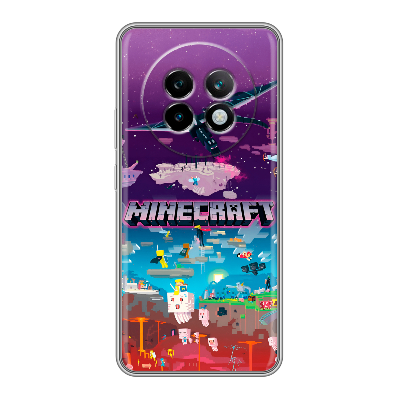 Силиконовый чехол на Realme 13 Plus 5G с принтом Майнкрафт Minecraft Силиконовый чехол на Realme 13 Plus 5G с принтом Майнкрафт Minecraft