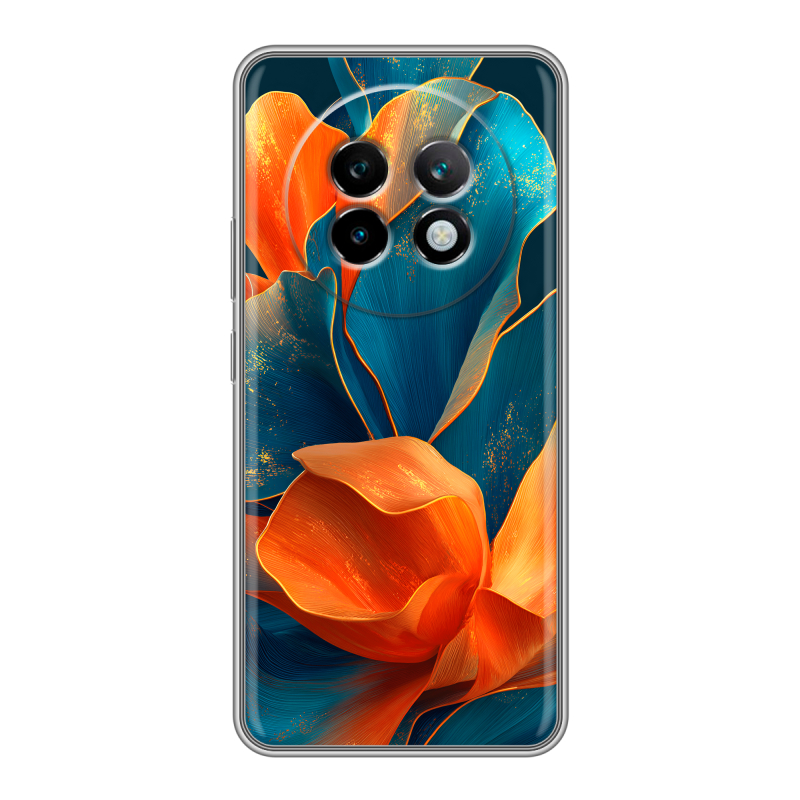 Силиконовый чехол на Realme 13 Plus 5G с принтом Цветы Силиконовый чехол на Realme 13 Plus 5G с принтом Цветы