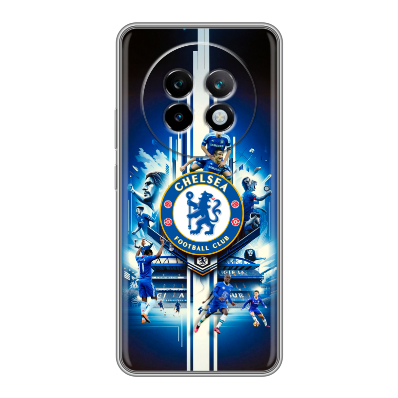 Силиконовый чехол на Realme 13 Plus 5G с принтом Chelsea Челси Силиконовый чехол на Realme 13 Plus 5G с принтом Chelsea Челси