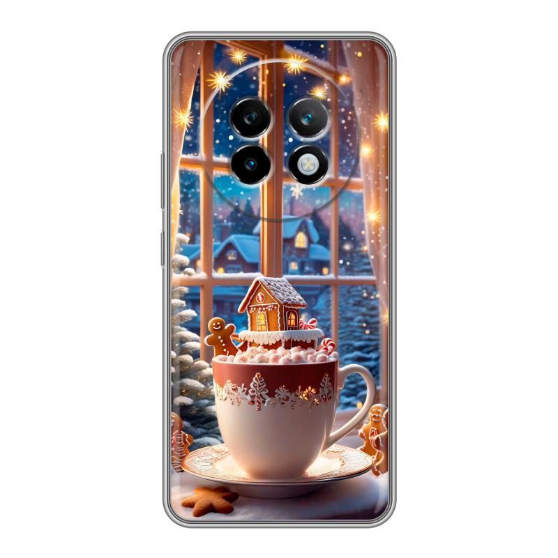 Силиконовый чехол на Realme 13 Plus 5G с принтом Новый год Силиконовый чехол на Realme 13 Plus 5G с принтом Новый год