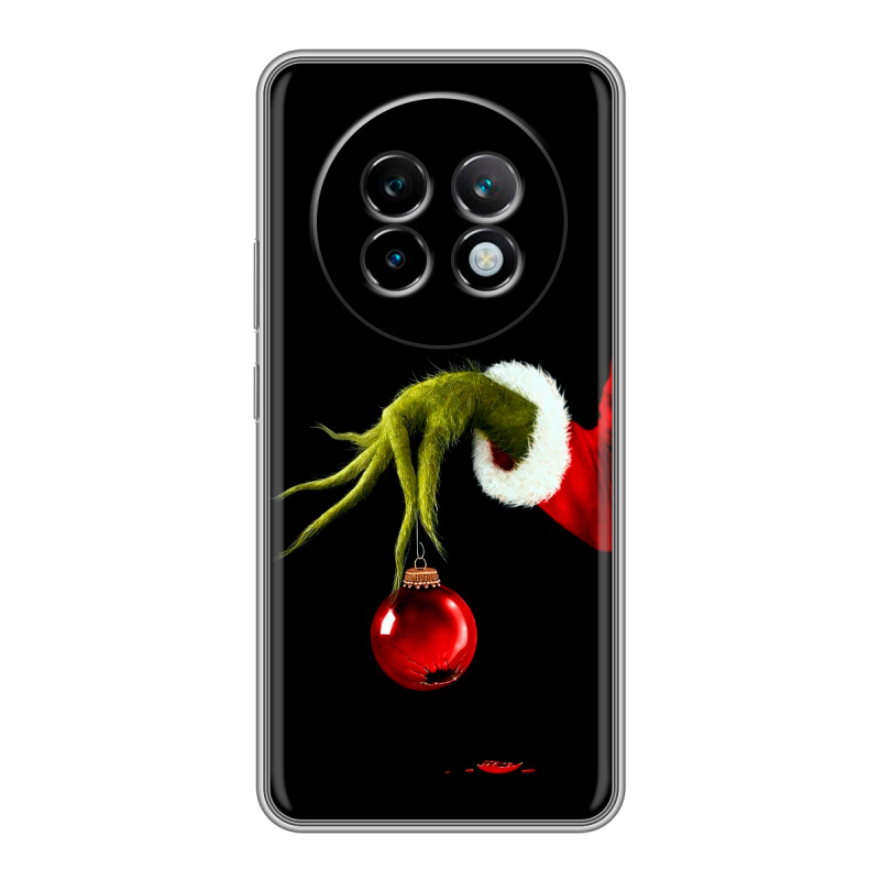 Силиконовый чехол на Realme 13 Plus 5G с принтом Новый год Гринч Силиконовый чехол на Realme 13 Plus 5G с принтом Новый год Гринч