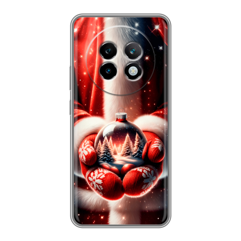 Силиконовый чехол на Realme 13 Plus 5G с принтом Новый год Силиконовый чехол на Realme 13 Plus 5G с принтом Новый год