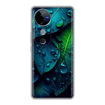 Силиконовый чехол на Vivo V40 с принтом Листья