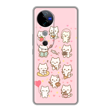 Силиконовый чехол на Vivo V40 с принтом Hello Kitty Хелоу Кити Силиконовый чехол на Vivo V40 с принтом Hello Kitty Хелоу Кити