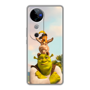 Силиконовый чехол на Vivo V40 с принтом Шрек Shrek