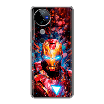 Силиконовый чехол на Vivo V40 с принтом Железный человек Ironman Силиконовый чехол на Vivo V40 с принтом Железный человек Ironman