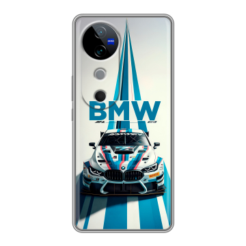 Силиконовый чехол на Vivo V40 с принтом БМВ BMW Силиконовый чехол на Vivo V40 с принтом БМВ BMW