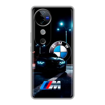 Силиконовый чехол на Vivo V40 с принтом БМВ BMW Силиконовый чехол на Vivo V40 с принтом БМВ BMW