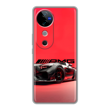 Силиконовый чехол на Vivo V40 с принтом Мерседес Mercedes AMG