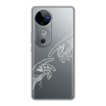 Силиконовый чехол на Vivo V40 с принтом Сотворение мира