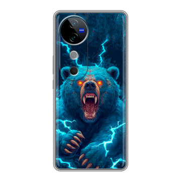 Силиконовый чехол на Vivo V40 с принтом Медведь