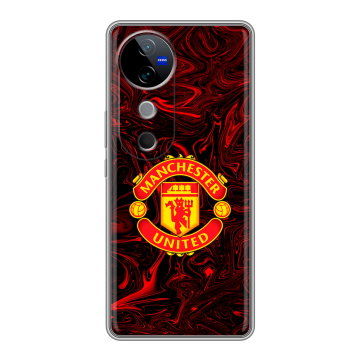 Силиконовый чехол на Vivo V40 с принтом Manchester United