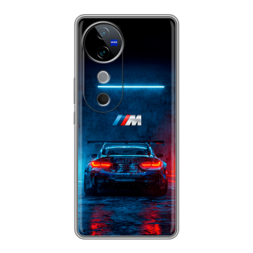 Силиконовый чехол на Vivo V40 с принтом BMW БМВ Силиконовый чехол на Vivo V40 с принтом BMW БМВ