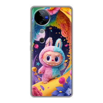 Силиконовый чехол на Vivo V40 с принтом Labubu Лабубу Силиконовый чехол на Vivo V40 с принтом Labubu Лабубу
