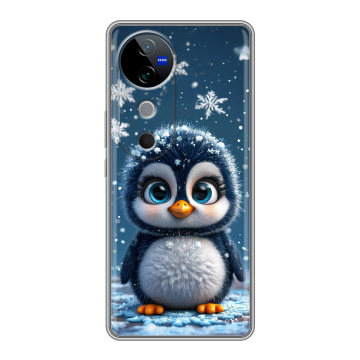 Силиконовый чехол на Vivo V40 с принтом Новый год