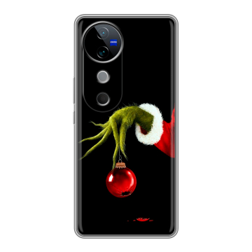 Силиконовый чехол на Vivo V40 с принтом Новый год Гринч