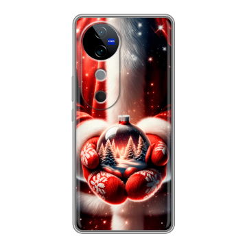 Силиконовый чехол на Vivo V40 с принтом Новый год