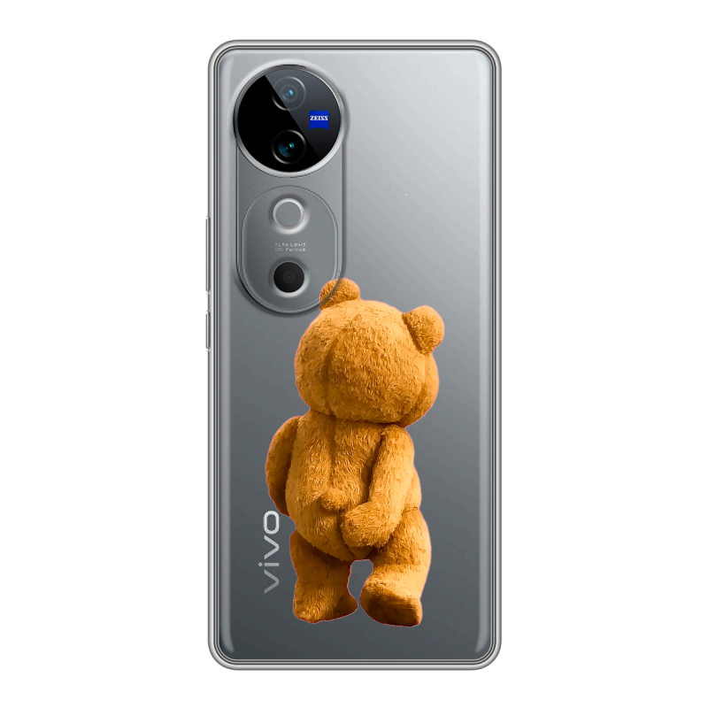 Силиконовый чехол на Vivo V40 с принтом Медведь Силиконовый чехол на Vivo V40 с принтом Медведь