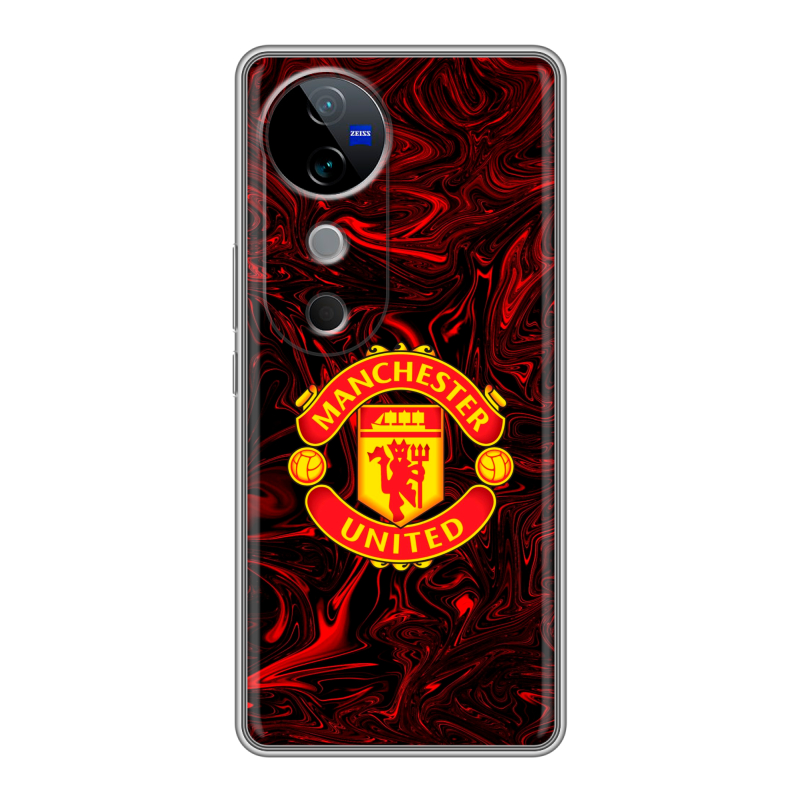 Силиконовый чехол на Vivo V40 с принтом Manchester United Силиконовый чехол на Vivo V40 с принтом Manchester United