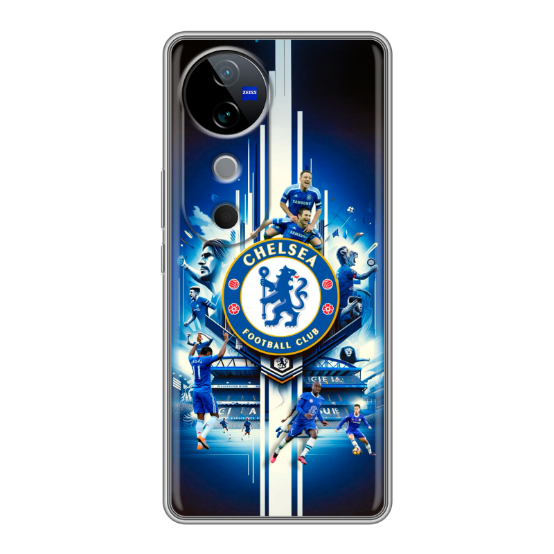 Силиконовый чехол на Vivo V40 с принтом Chelsea Челси Силиконовый чехол на Vivo V40 с принтом Chelsea Челси