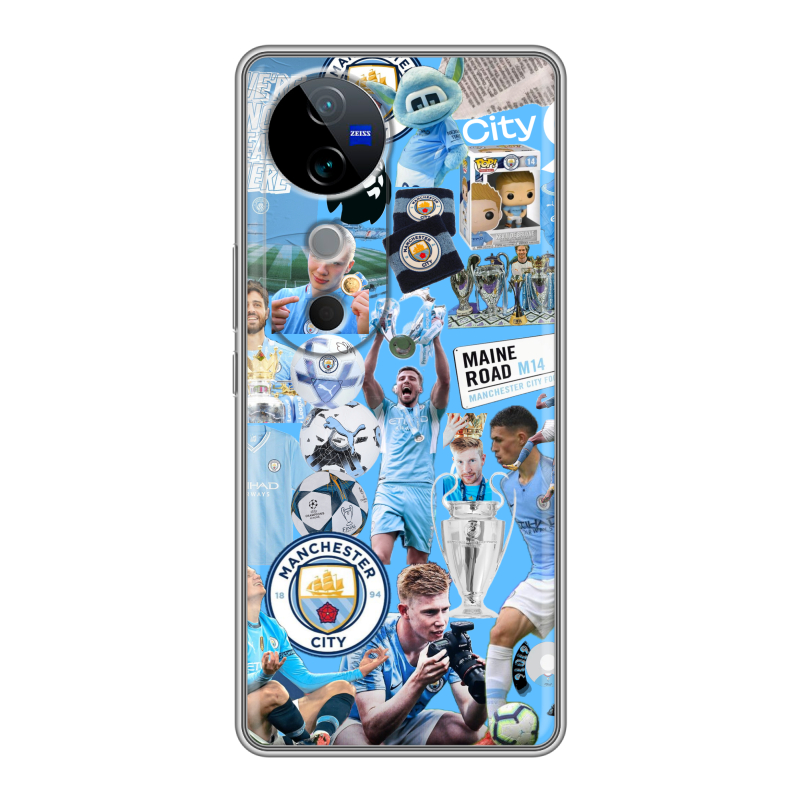 Силиконовый чехол на Vivo V40 с принтом Man City Манчестер Сити Силиконовый чехол на Vivo V40 с принтом Man City Манчестер Сити