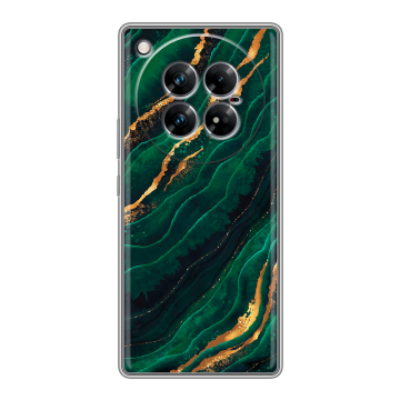 Силиконовый чехол на Infinix Zero 40 5G с принтом Мрамор зеленое золото Силиконовый чехол на Infinix Zero 40 5G с принтом Мрамор зеленое золото