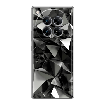 Силиконовый чехол на Infinix Zero 40 5G с принтом Черные кристаллы Силиконовый чехол на Infinix Zero 40 5G с принтом Черные кристаллы